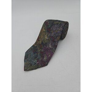 Brase and Company Silk Tie Multicolor Abstract Floral Pattern Necktie Vintage Re